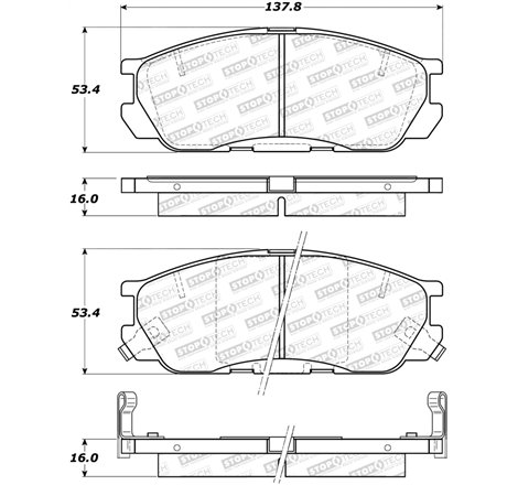 StopTech Street Brake Pads - Rear