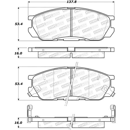 StopTech Street Brake Pads - Rear