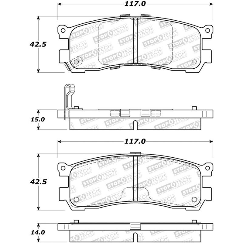 StopTech Street Brake Pads - Rear