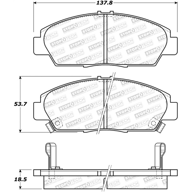 StopTech Street Brake Pads - Rear