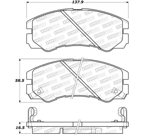 StopTech Street Brake Pads - Rear