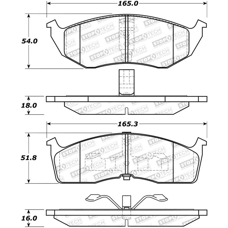 StopTech Street Brake Pads - Rear