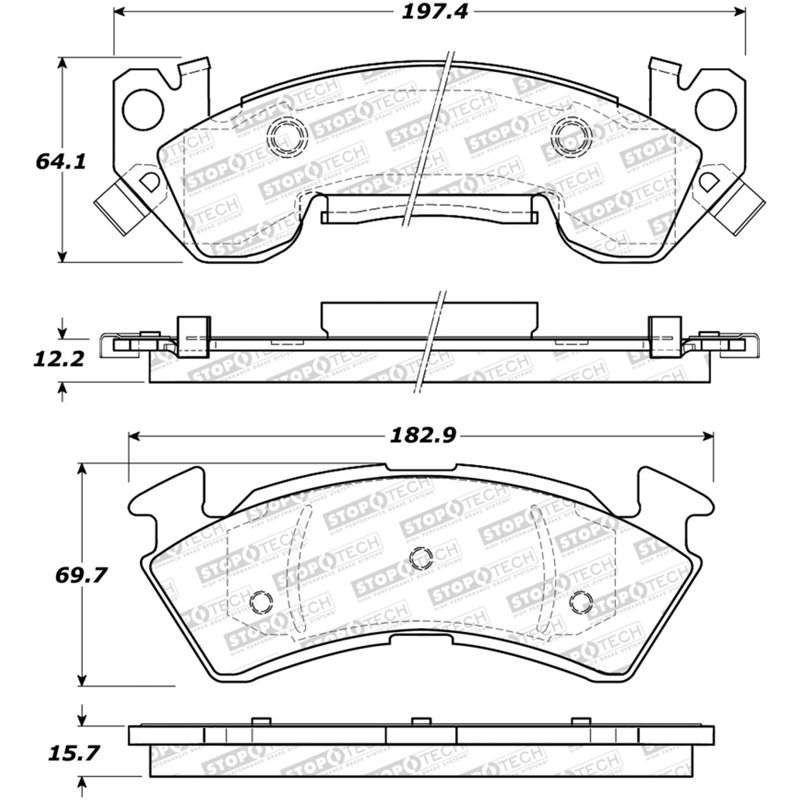 StopTech Street Brake Pads - Rear