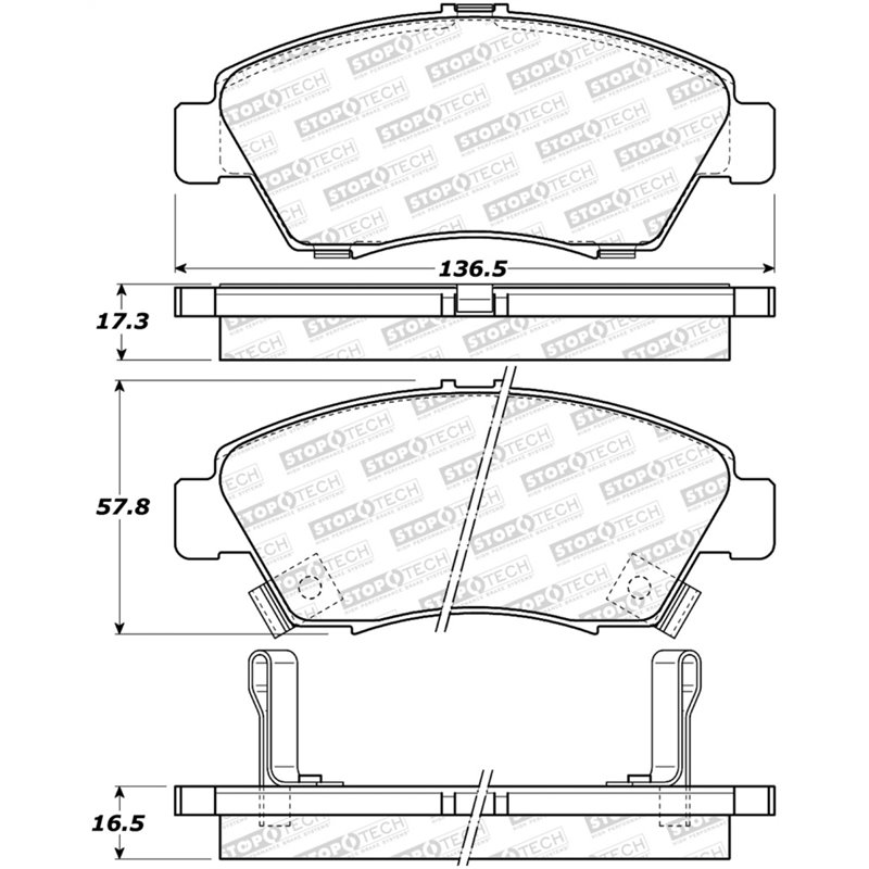 StopTech Street Brake Pads - Rear