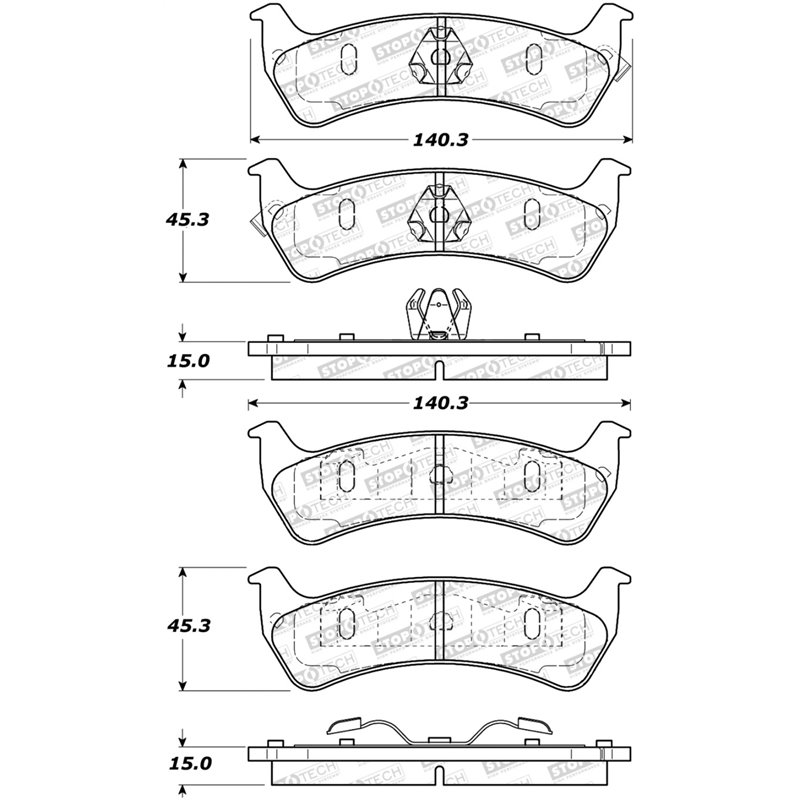 StopTech Street Brake Pads - Rear