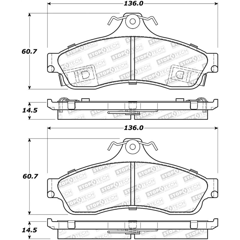 StopTech Street Brake Pads - Rear