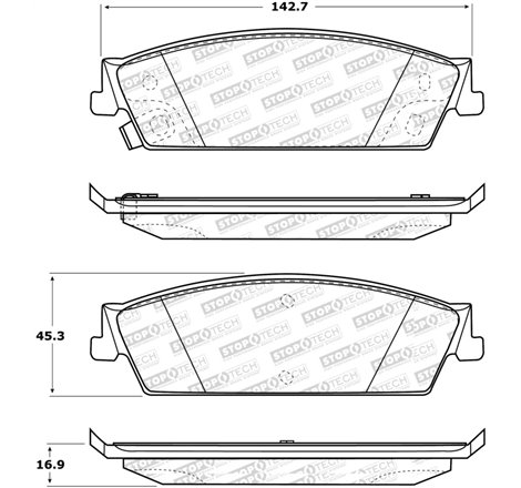 StopTech Street Select Brake Pads