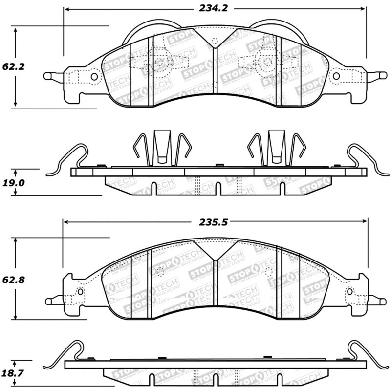 StopTech Street Select Brake Pads