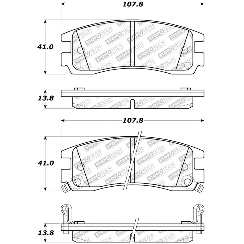 StopTech Street Select Brake Pads - Front