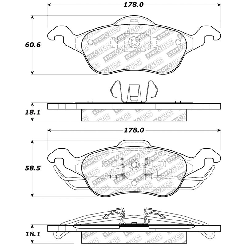 StopTech Street Select Brake Pads - Front