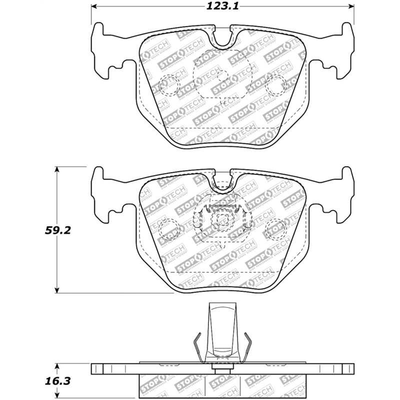 StopTech Street Select Brake Pads - Front