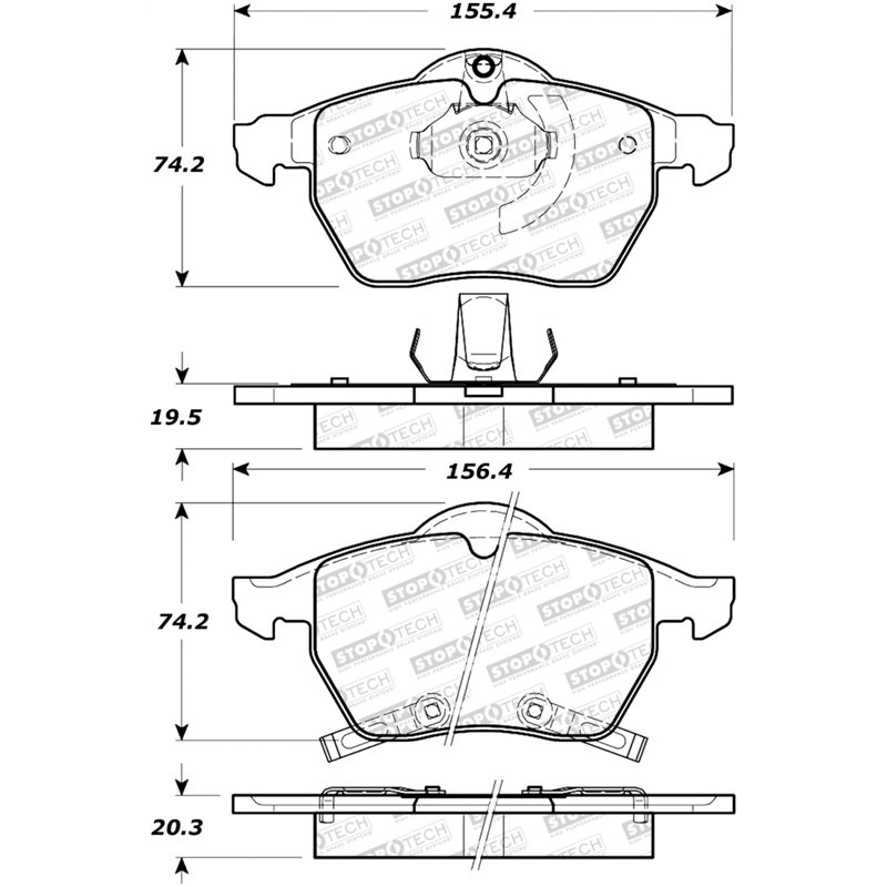 StopTech Street Select Brake Pads - Front