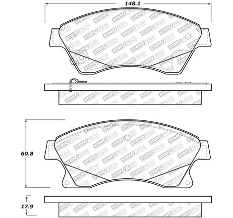 StopTech Street Select Brake Pads - Front