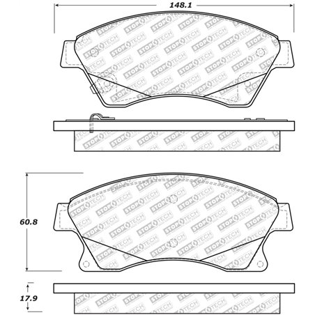 StopTech Street Select Brake Pads - Front