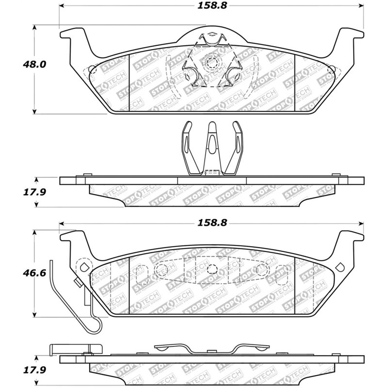 StopTech Street Select Brake Pads - Front