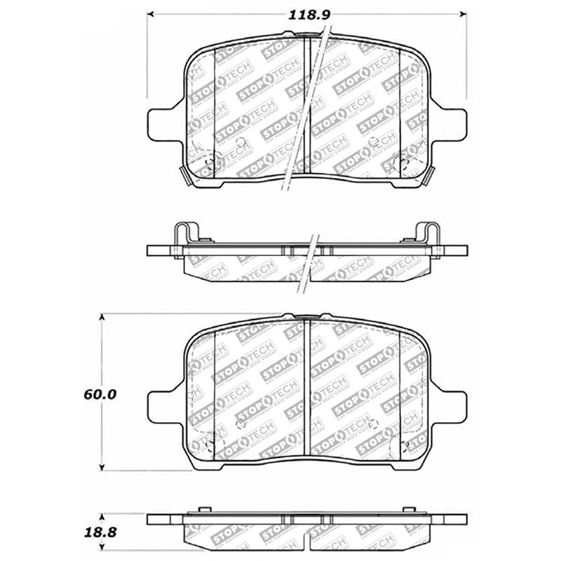 StopTech Street Select Brake Pads - Front