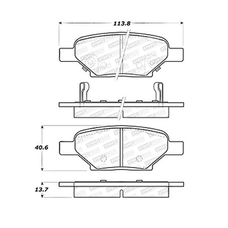 StopTech Street Select Brake Pads - Front