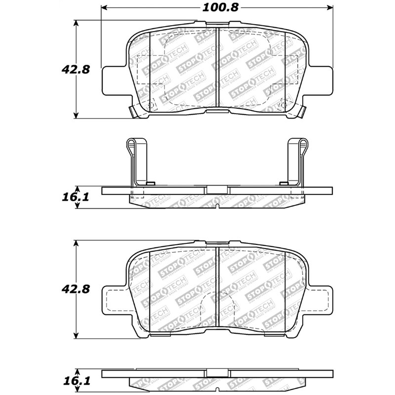 StopTech Street Select Brake Pads - Front