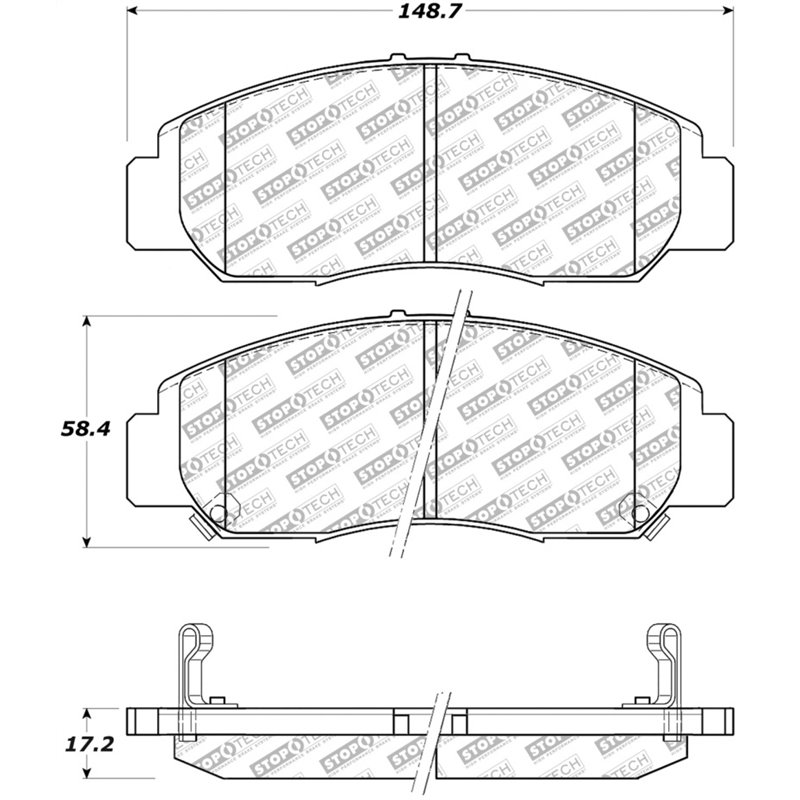 StopTech Street Select Brake Pads - Front