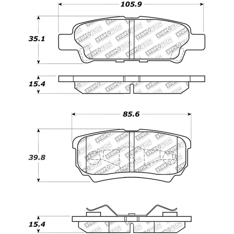 StopTech Street Select Brake Pads - Front