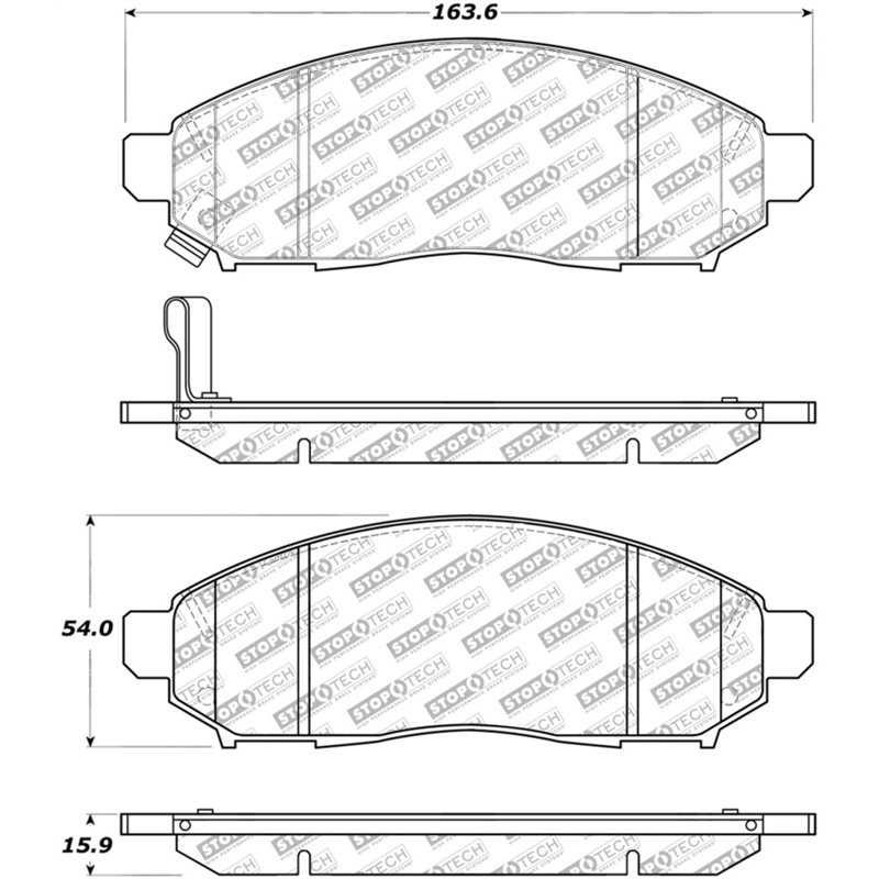 StopTech Street Select Brake Pads - Front