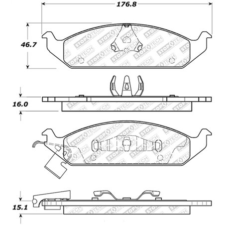 StopTech Street Select Brake Pads - Front