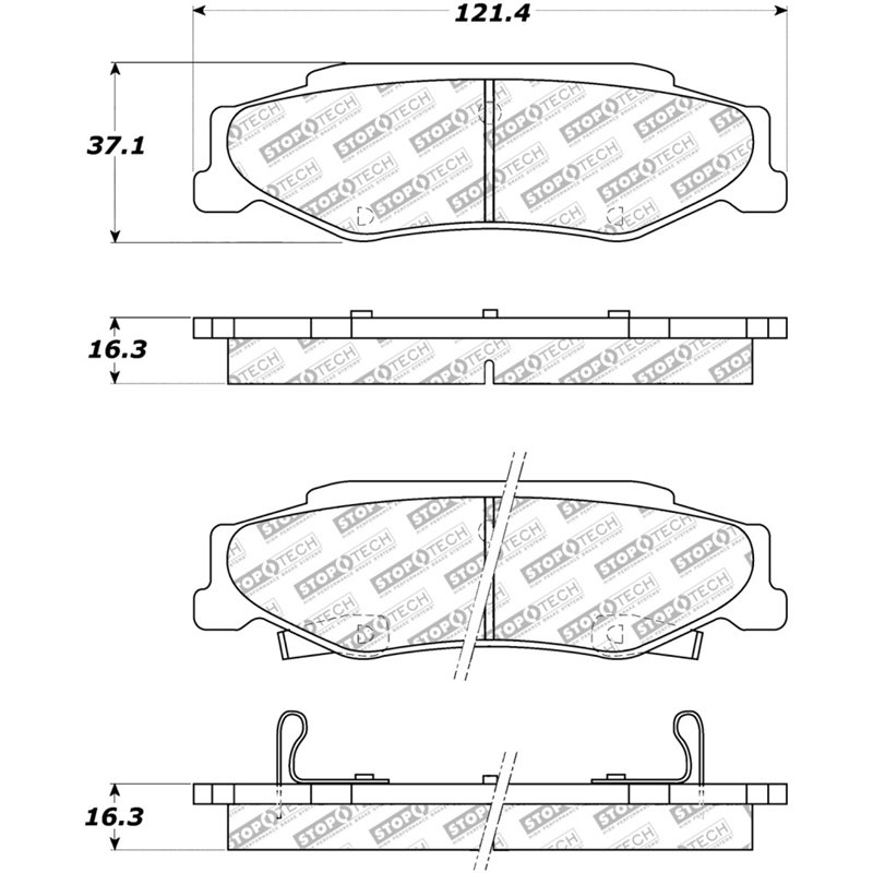 StopTech Street Select Brake Pads - Rear