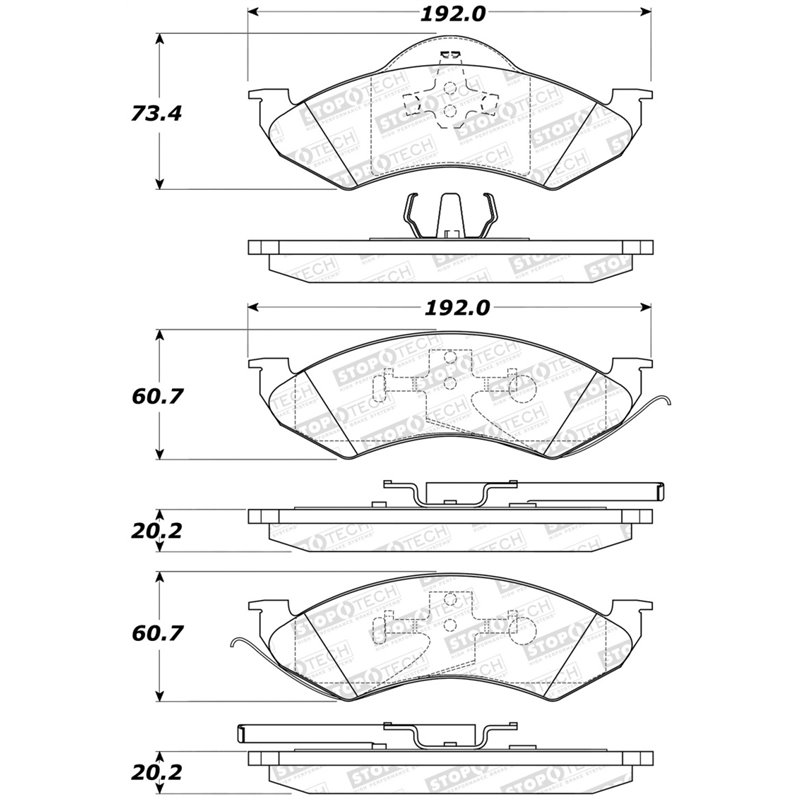 StopTech Street Select Brake Pads - Front