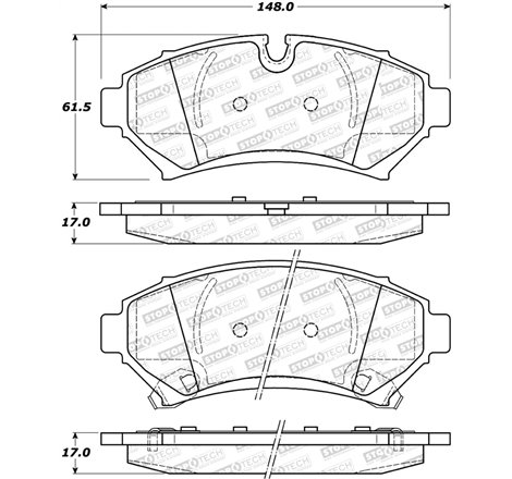 StopTech Street Select Brake Pads - Front