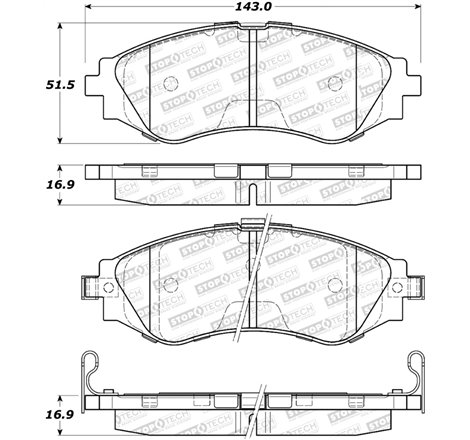 StopTech Street Select Brake Pads - Front