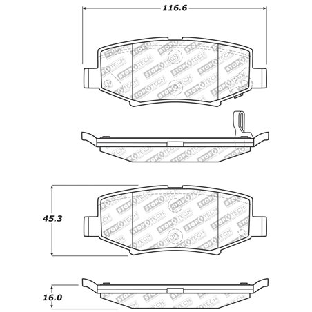 StopTech Street Select Brake Pads - Front