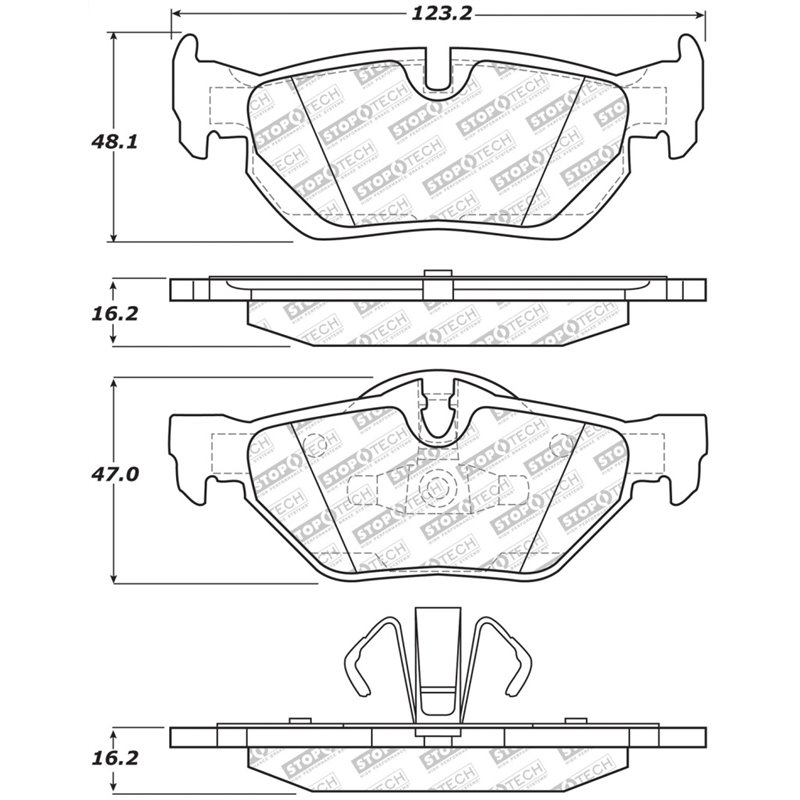 StopTech Street Select Brake Pads - Front