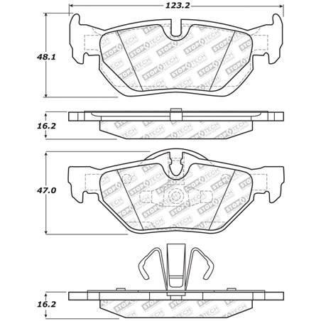 StopTech Street Select Brake Pads - Front