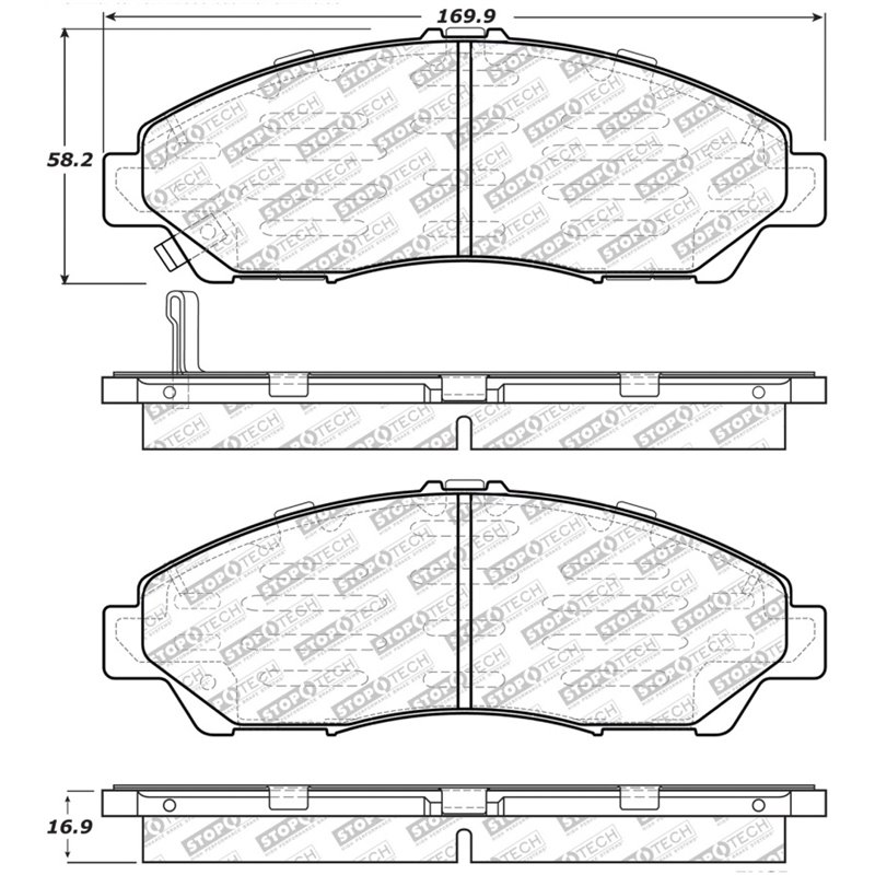 StopTech Street Select Brake Pads - Front