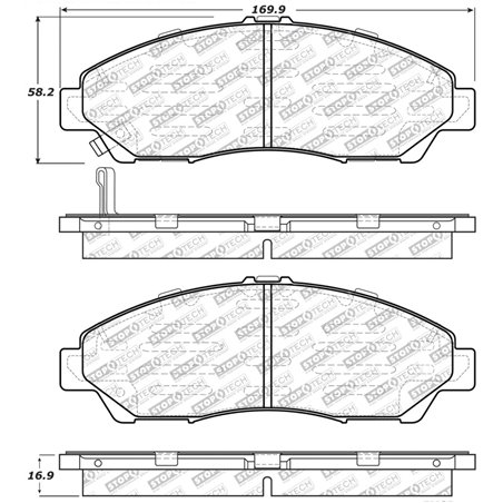 StopTech Street Select Brake Pads - Front