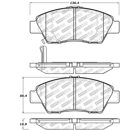 StopTech Street Select Brake Pads - Front