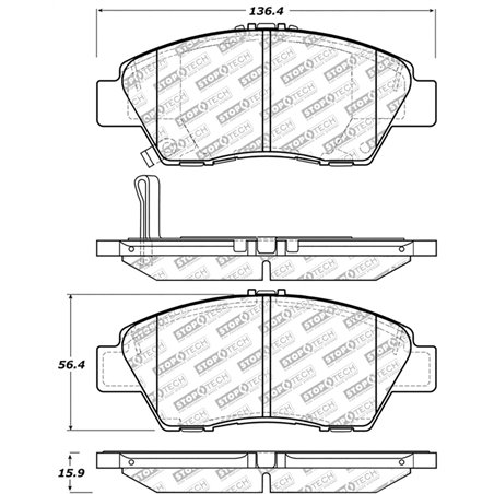 StopTech Street Select Brake Pads - Front