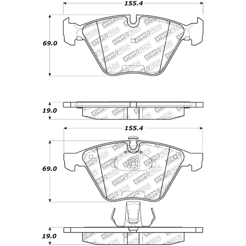 StopTech Street Select Brake Pads - Front