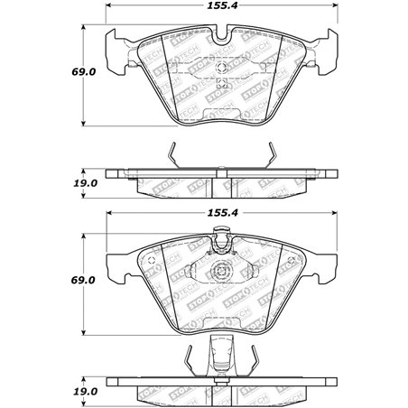 StopTech Street Select Brake Pads - Front