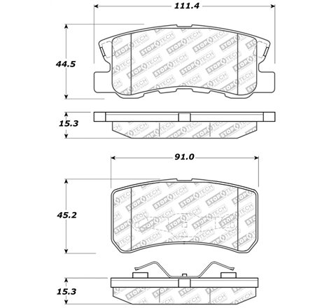 StopTech Street Select Brake Pads - Front