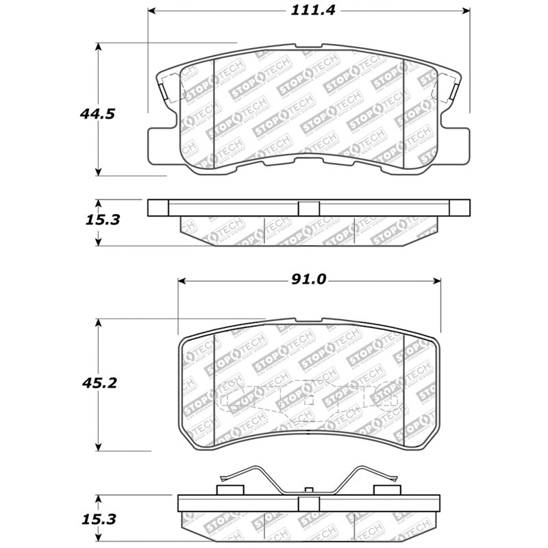 StopTech Street Select Brake Pads - Front