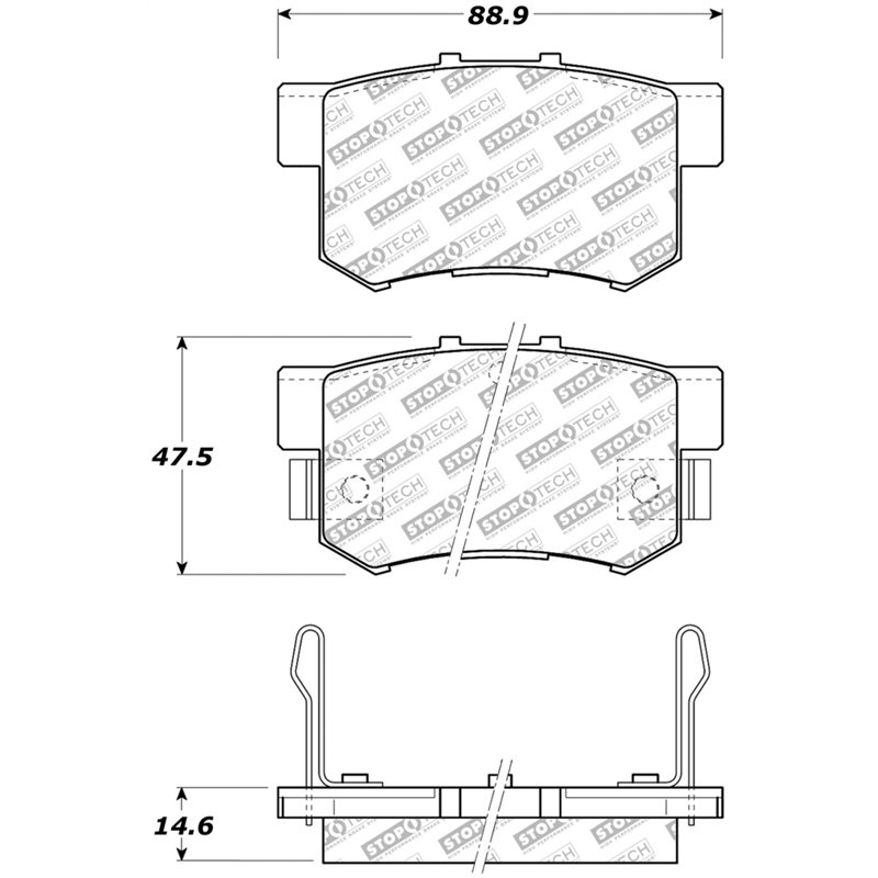 StopTech Street Select Brake Pads - Front/Rear