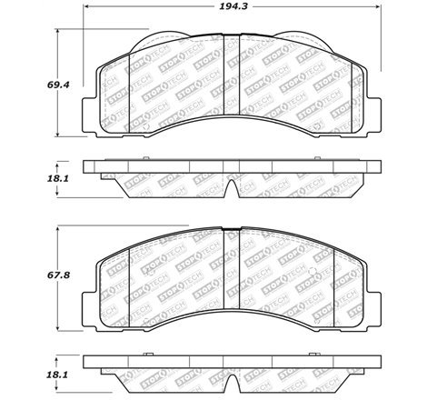 StopTech Street Select Brake Pads - Front/Rear