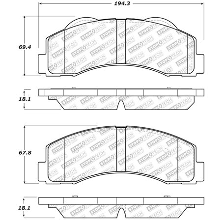 StopTech Street Select Brake Pads - Front/Rear