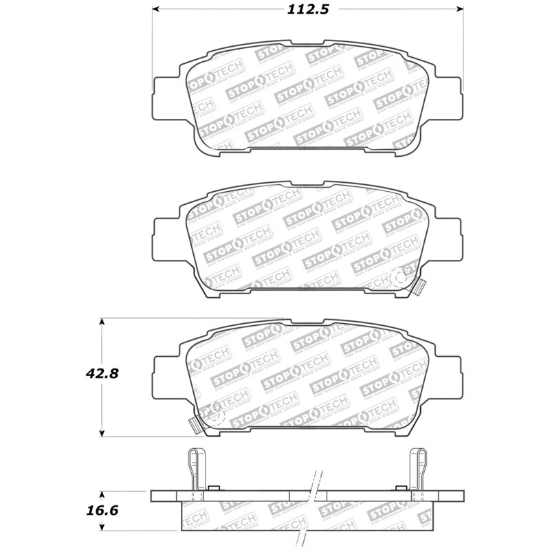 StopTech Street Select Brake Pads - Front/Rear