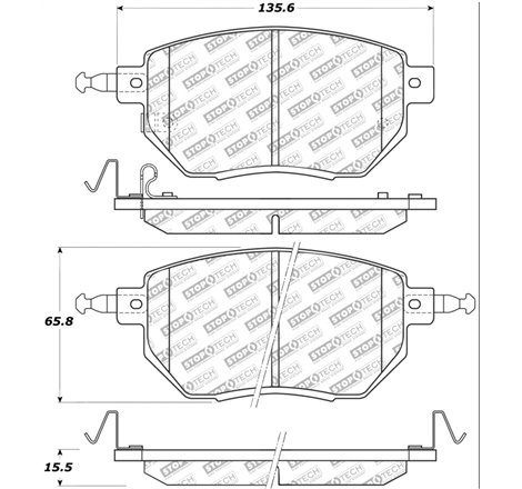 StopTech Street Select Brake Pads - Front/Rear