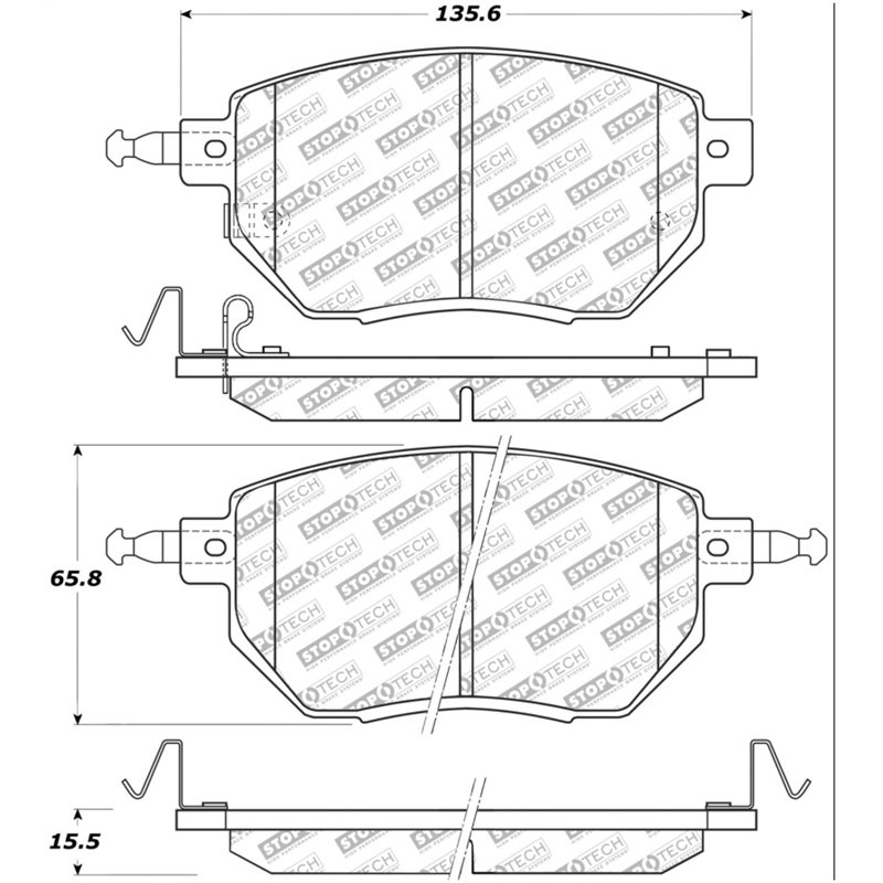 StopTech Street Select Brake Pads - Front/Rear