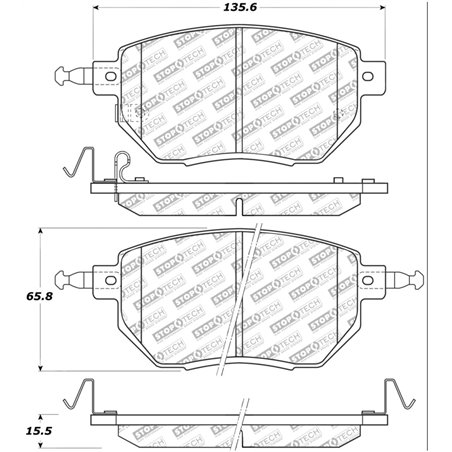 StopTech Street Select Brake Pads - Front/Rear