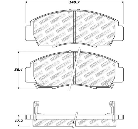 StopTech Street Select Brake Pads - Front/Rear