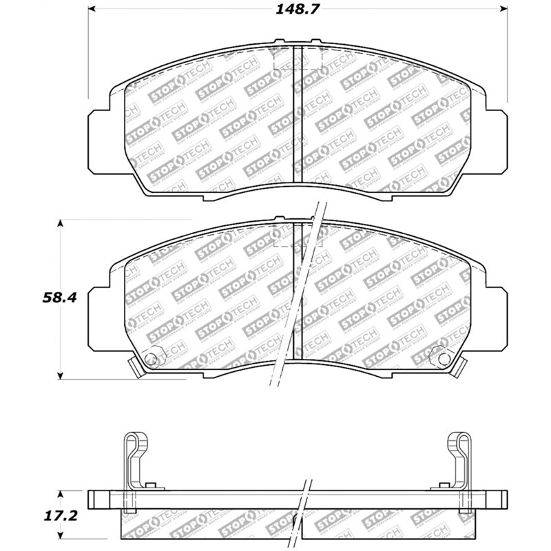 StopTech Street Select Brake Pads - Front/Rear